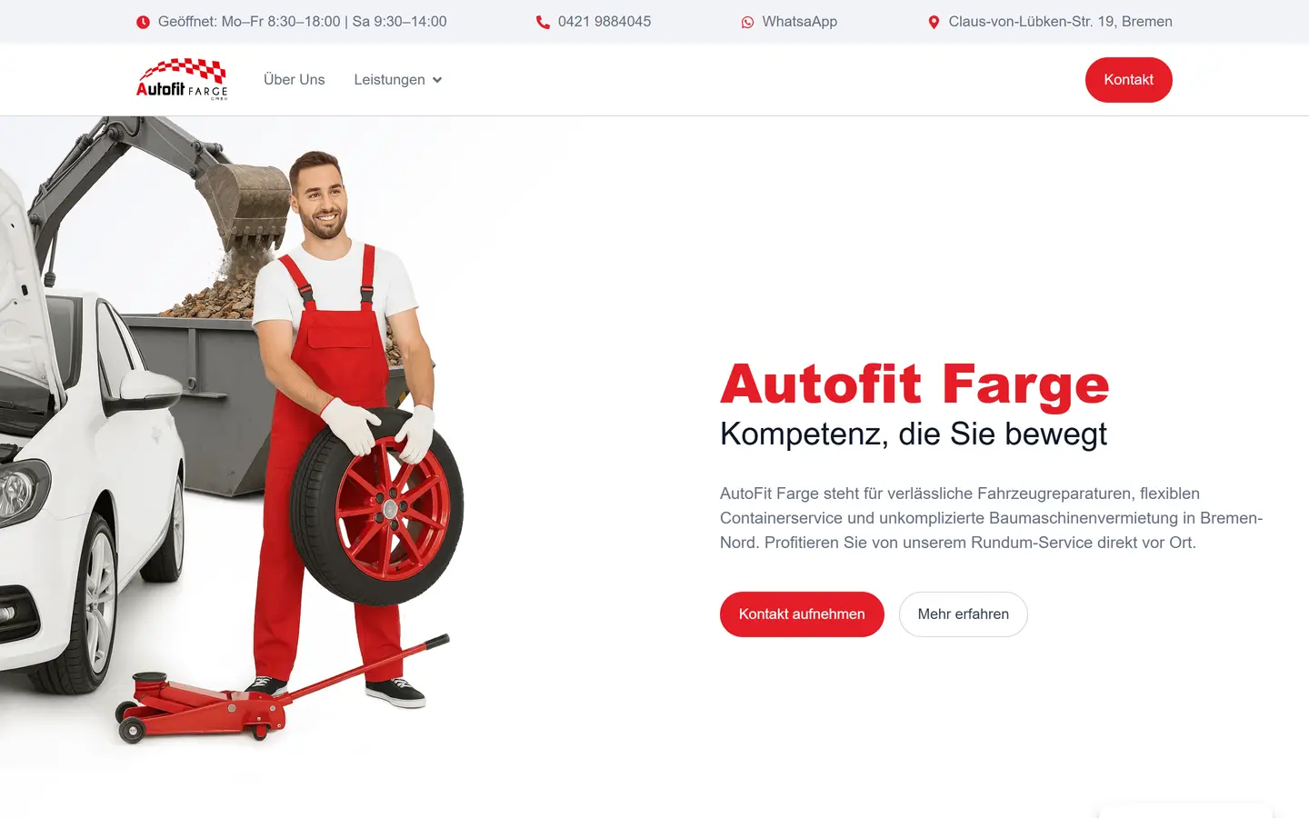 Autofit Farge – Website-Vorschau
