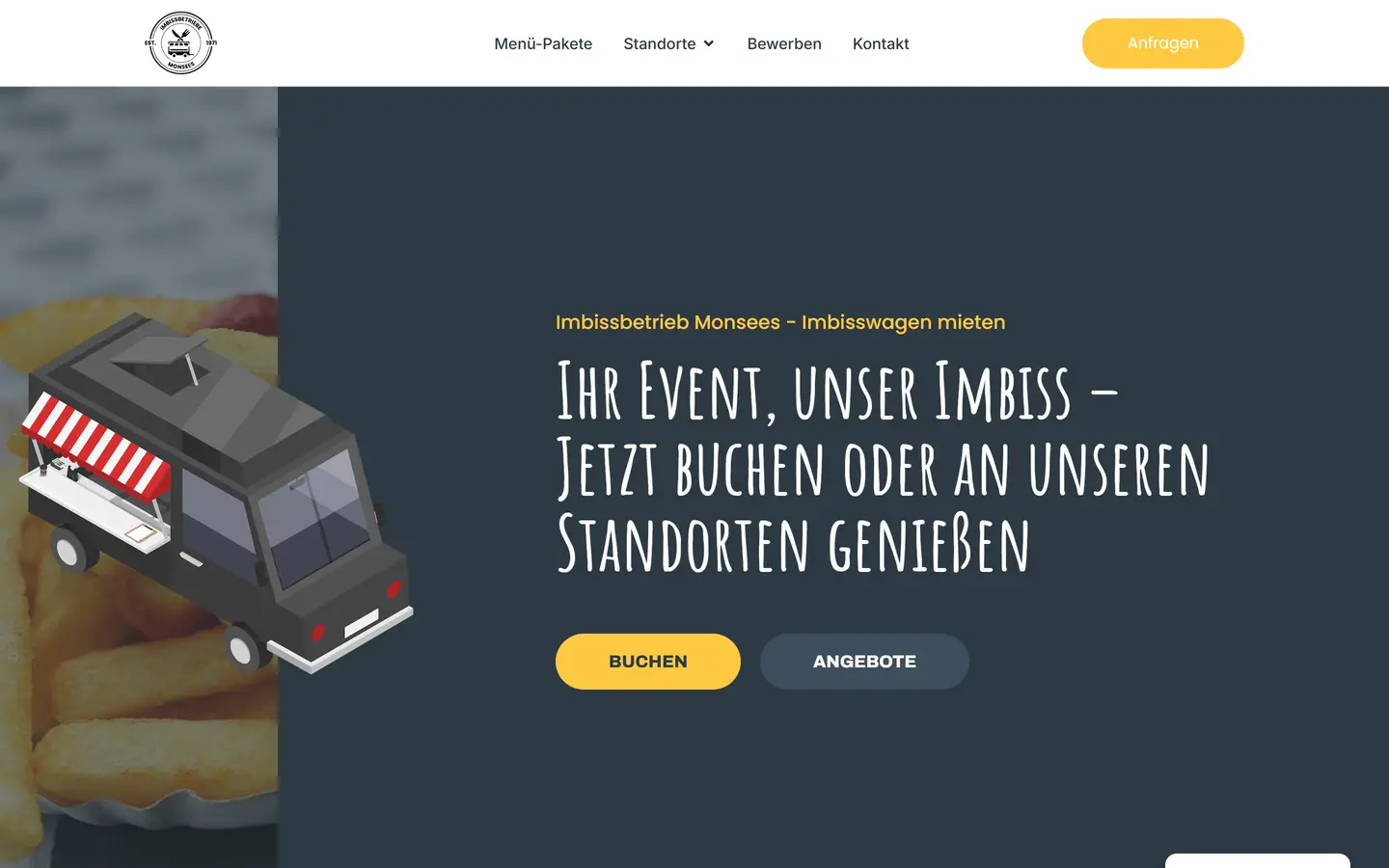 Imbissbetrieb Monsees – Website-Vorschau