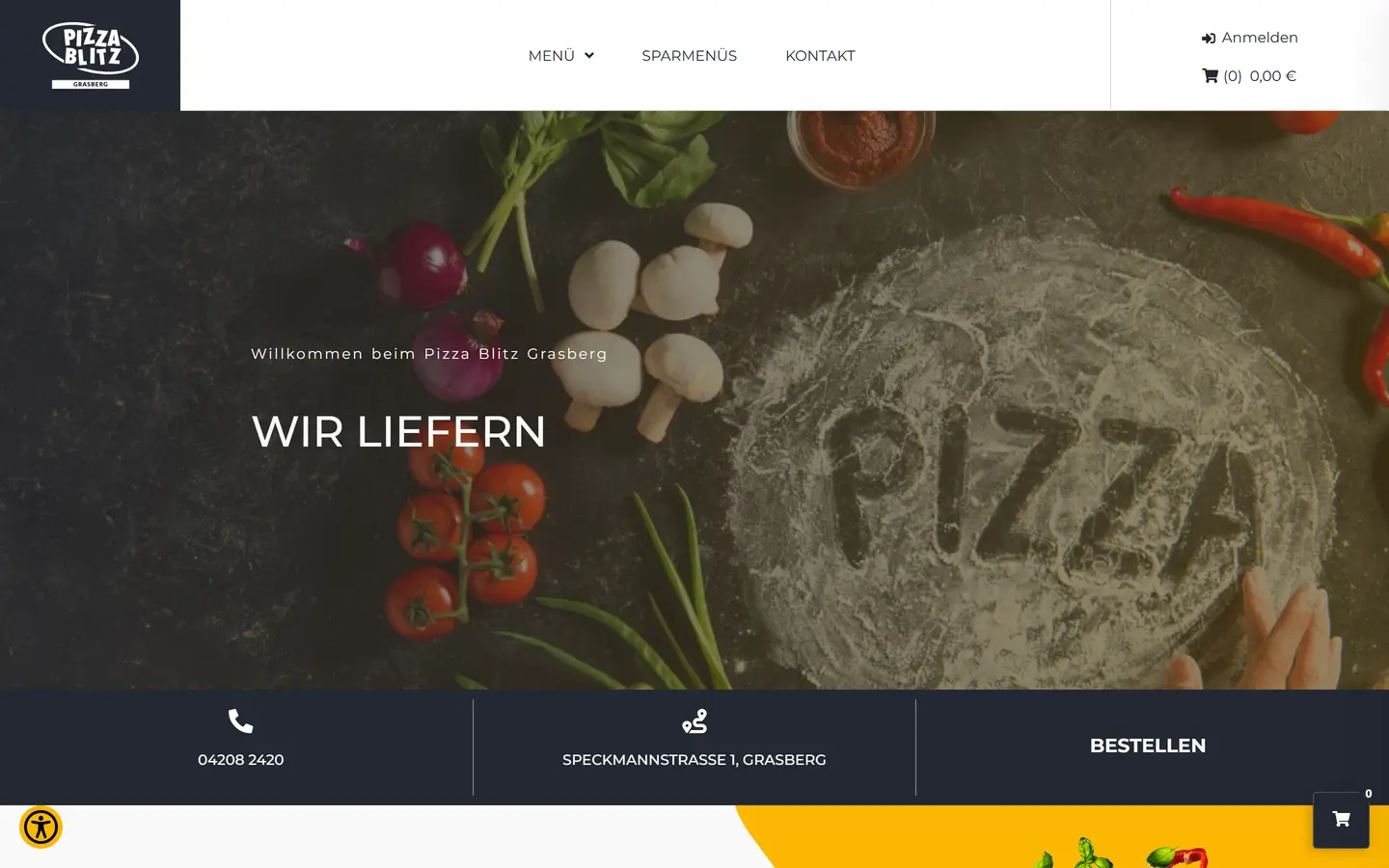 Pizza Blitz – Website-Vorschau